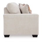 Canapé-lit Queen Avie, 2 coussins décoratifs, polyester ivoire, 85 pouces