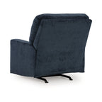 Fauteuil inclinable à bascule Avie avec mouvement doux, polyester bleu marine