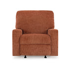 Fauteuil inclinable à bascule Avie, mouvement doux, polyester orange brûlé