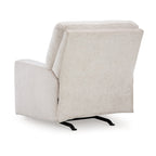 Fauteuil inclinable à bascule Avie, mouvement doux, polyester blanc ivoire
