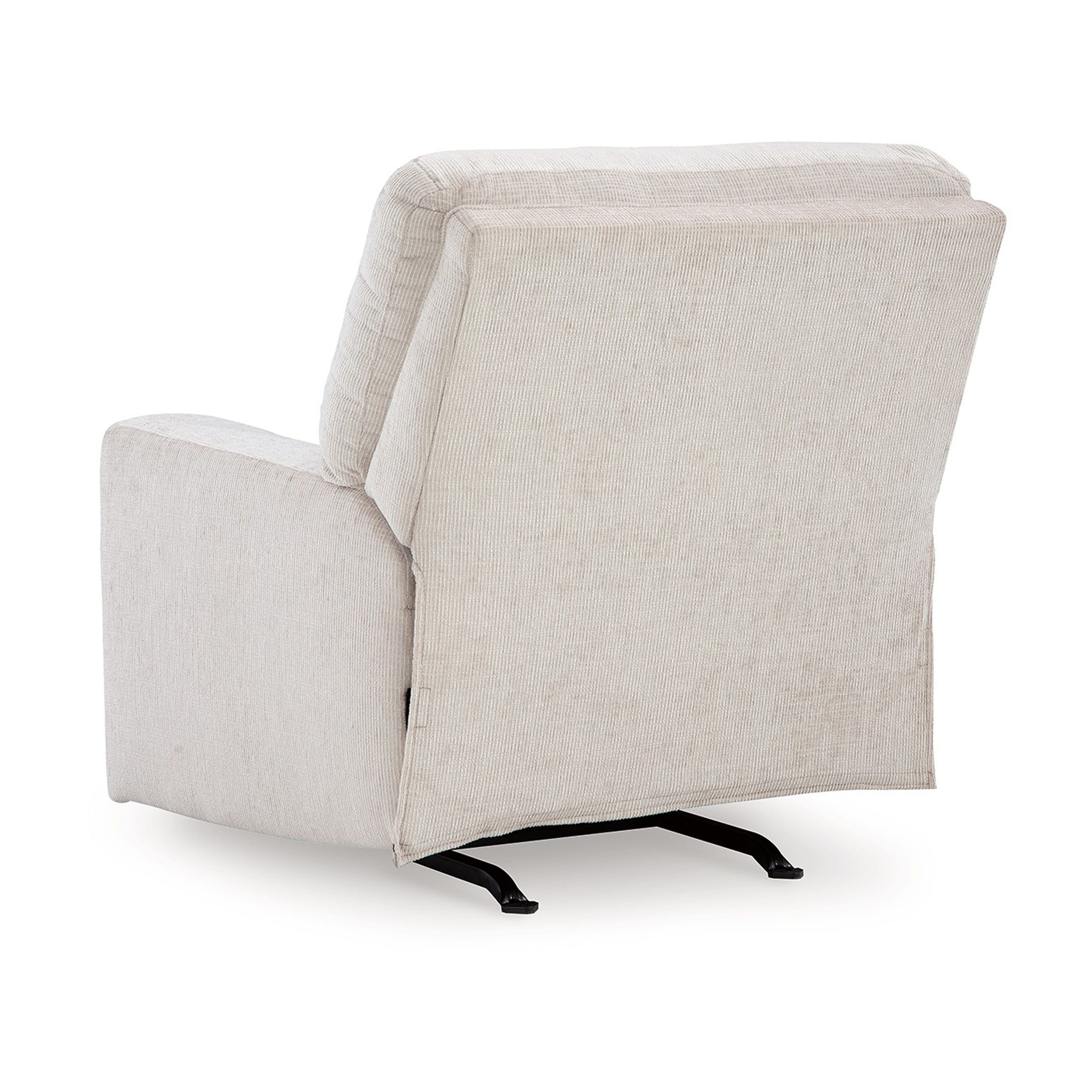 Fauteuil inclinable à bascule Avie, mouvement doux, polyester blanc ivoire