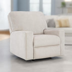Fauteuil inclinable à bascule Avie, mouvement doux, polyester blanc ivoire