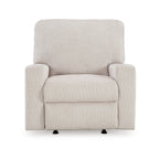 Fauteuil inclinable à bascule Avie, mouvement doux, polyester blanc ivoire