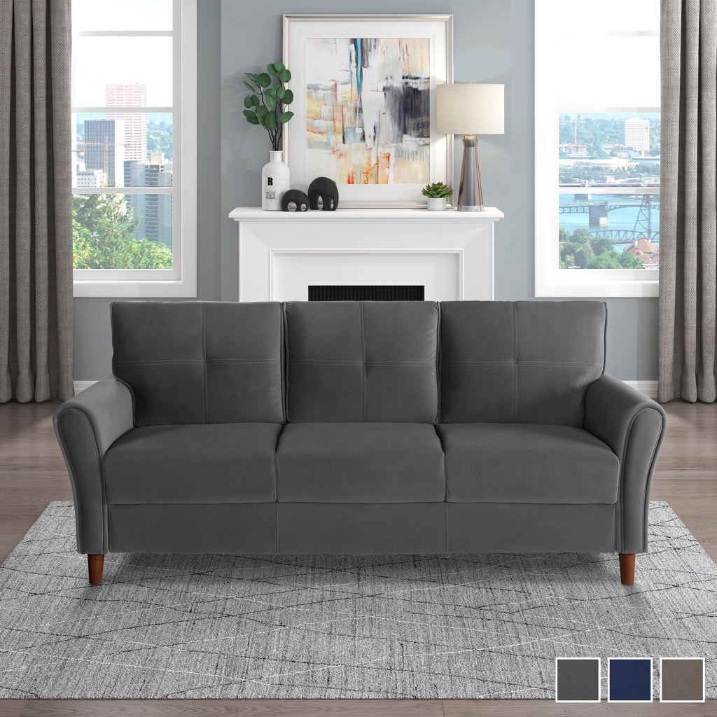 Canapé en velours capitonné Avlona