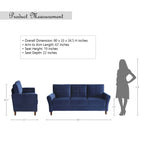 Canapé en velours capitonné Avlona