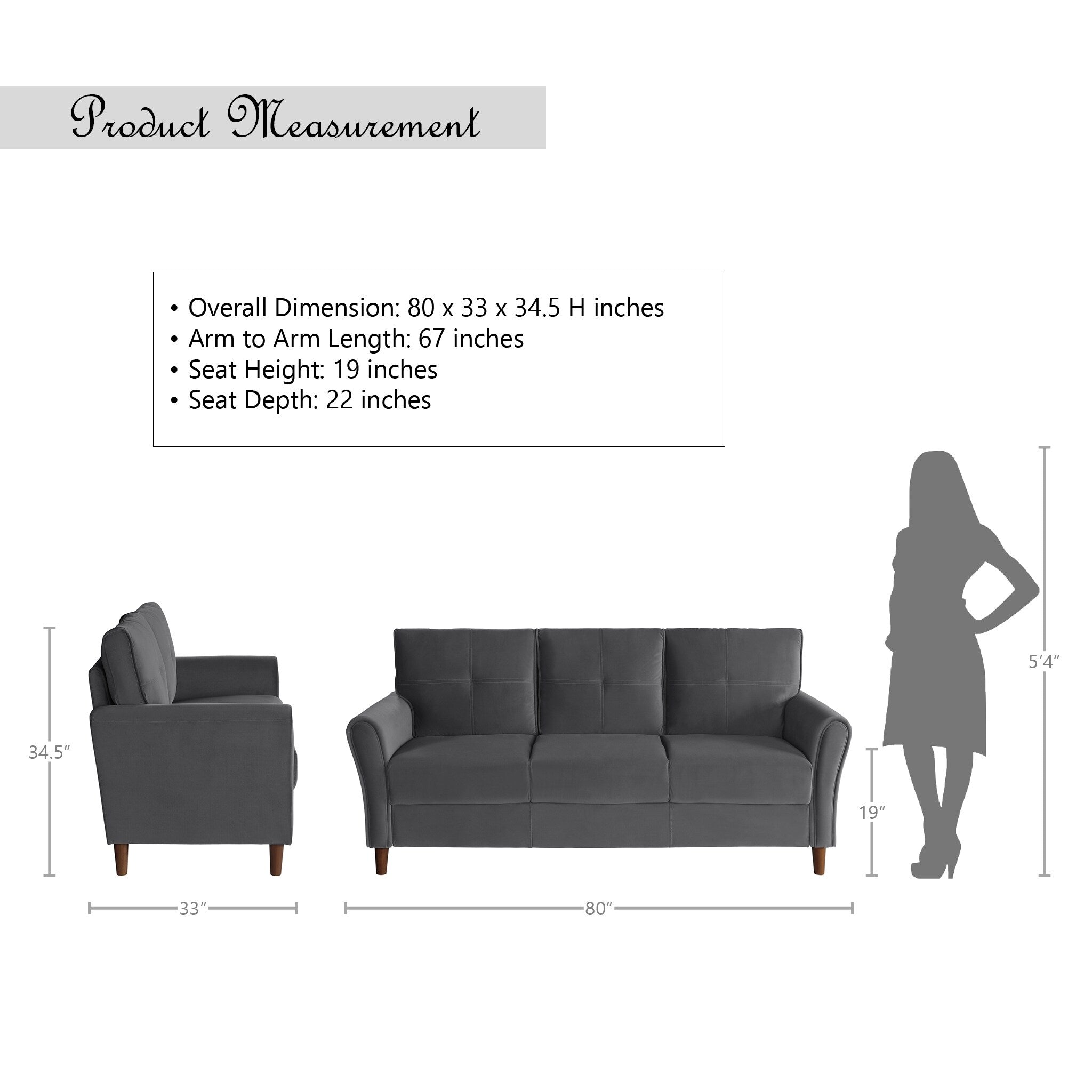 Canapé en velours capitonné Avlona