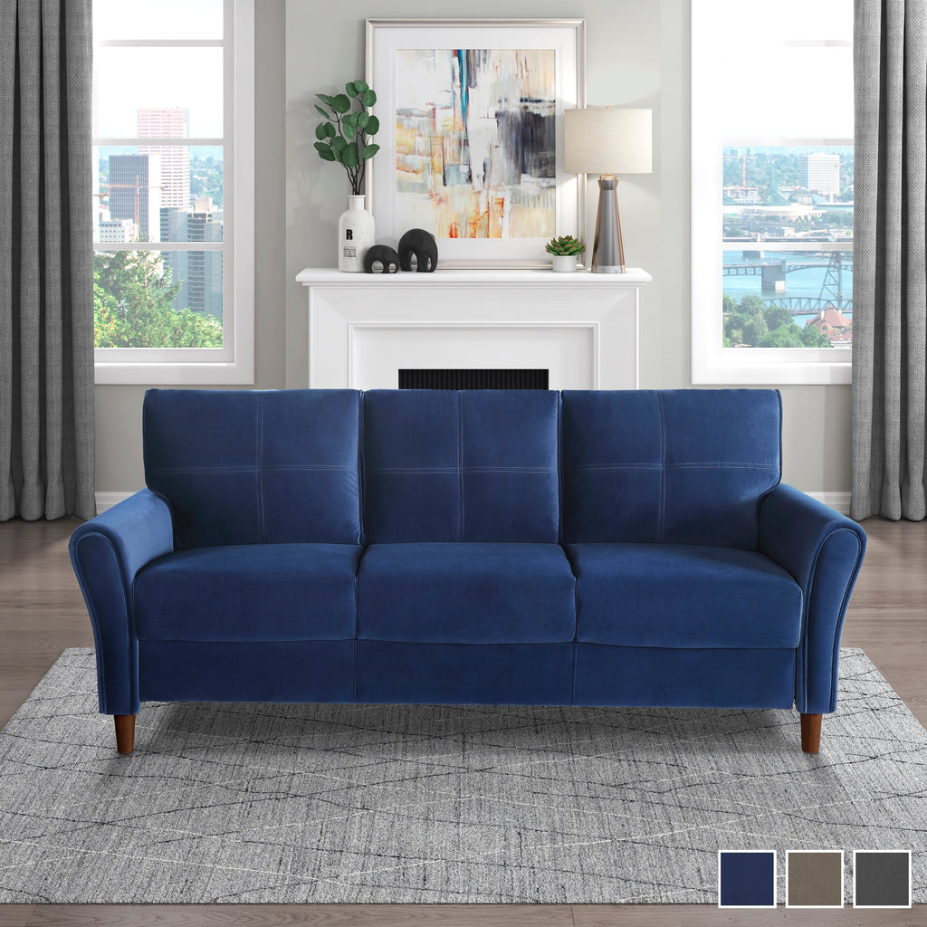 Canapé en velours capitonné Avlona