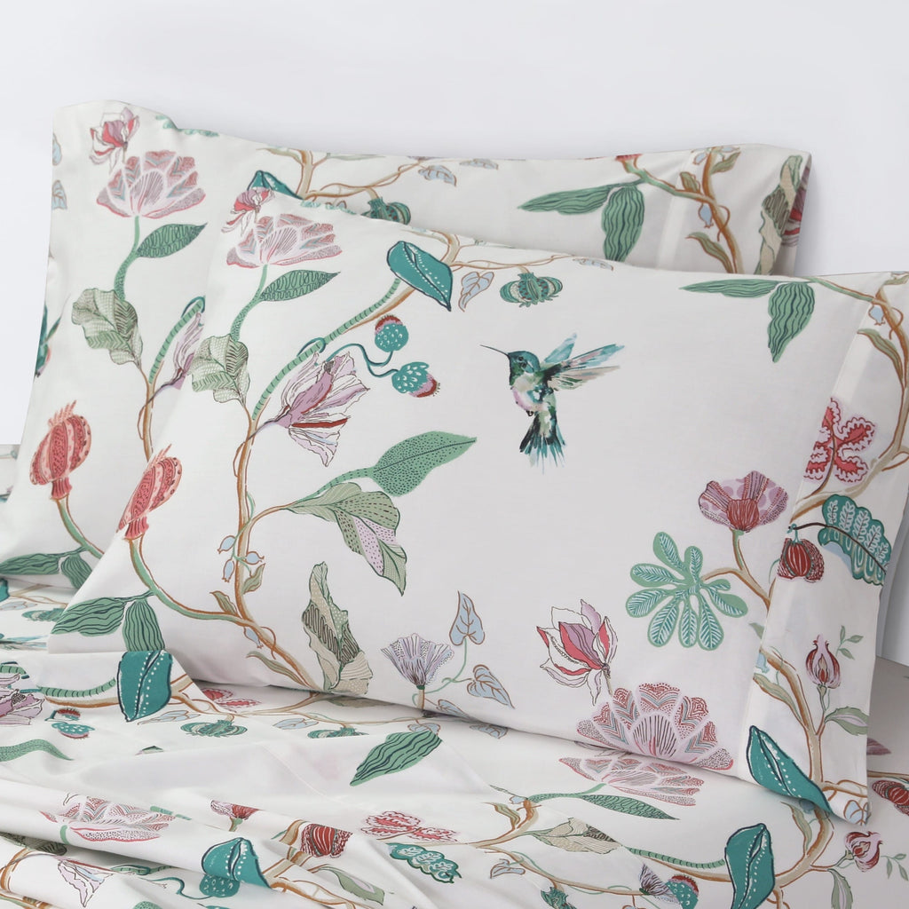 Parure de draps à poches profondes en satin de coton biologique Azores Home 300 fils