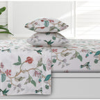 Parure de draps à poches profondes en satin de coton biologique Azores Home 300 fils