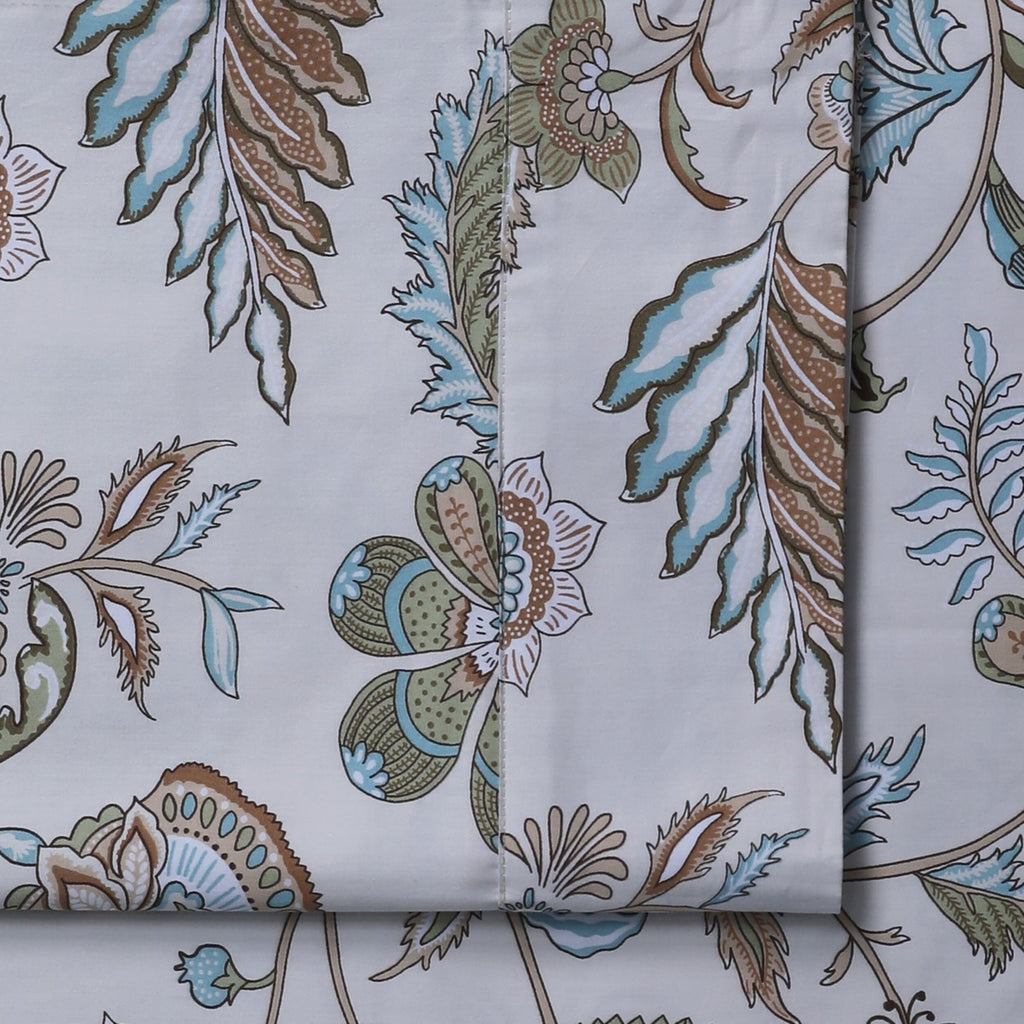 Parure de draps à poches profondes en satin de coton biologique Azores Home 300 fils