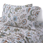 Parure de draps à poches profondes en satin de coton biologique Azores Home 300 fils