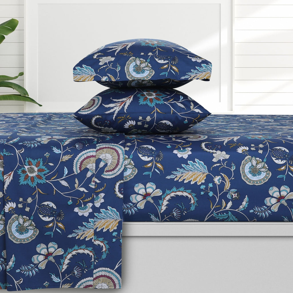 Parure de draps à poches profondes en satin de coton biologique Azores Home 300 fils