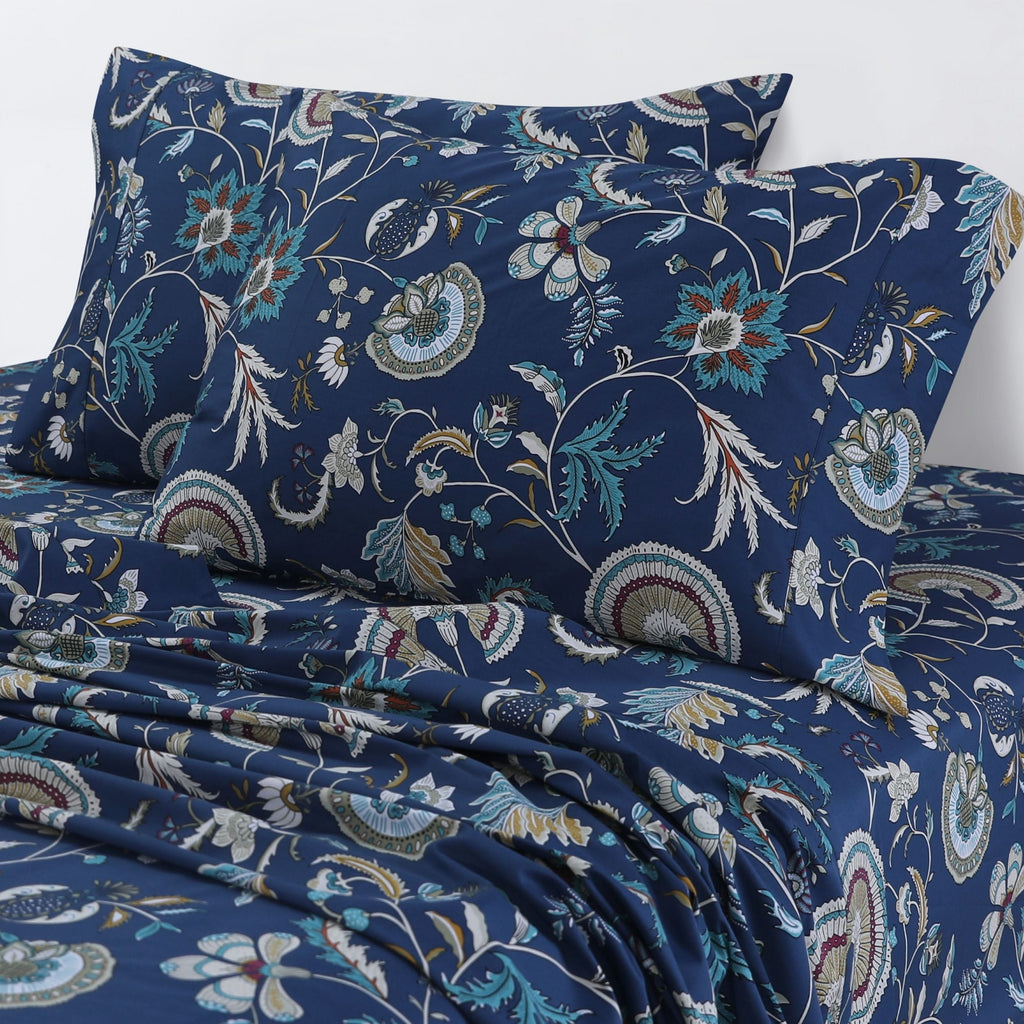 Parure de draps à poches profondes en satin de coton biologique Azores Home 300 fils