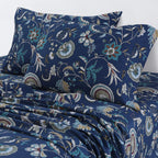 Parure de draps à poches profondes en satin de coton biologique Azores Home 300 fils