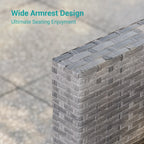 Ensemble de 5 canapés pivotants et à bascule pour patio BONOSUKI en rotin gris