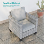 Ensemble de 5 canapés pivotants et à bascule pour patio BONOSUKI en rotin gris