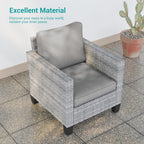 Ensemble de 5 canapés pivotants et à bascule pour patio BONOSUKI en rotin gris