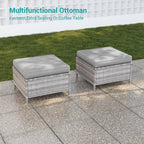 Ensemble de 5 canapés pivotants et à bascule pour patio BONOSUKI en rotin gris