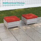 Ensemble de 5 canapés pivotants et à bascule pour patio BONOSUKI en rotin gris