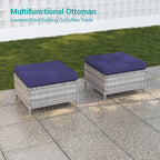 Ensemble de 5 canapés pivotants et à bascule pour patio BONOSUKI en rotin gris