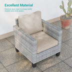 Ensemble de 5 canapés pivotants et à bascule pour patio BONOSUKI en rotin gris