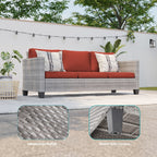 Ensemble de 5 canapés pivotants et à bascule pour patio BONOSUKI en rotin gris
