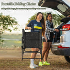 Ensemble de salle à manger d'extérieur pliable en métal BOSSIN 6 pièces avec parasol, table et chaises pour terrasse, pelouse et jardin