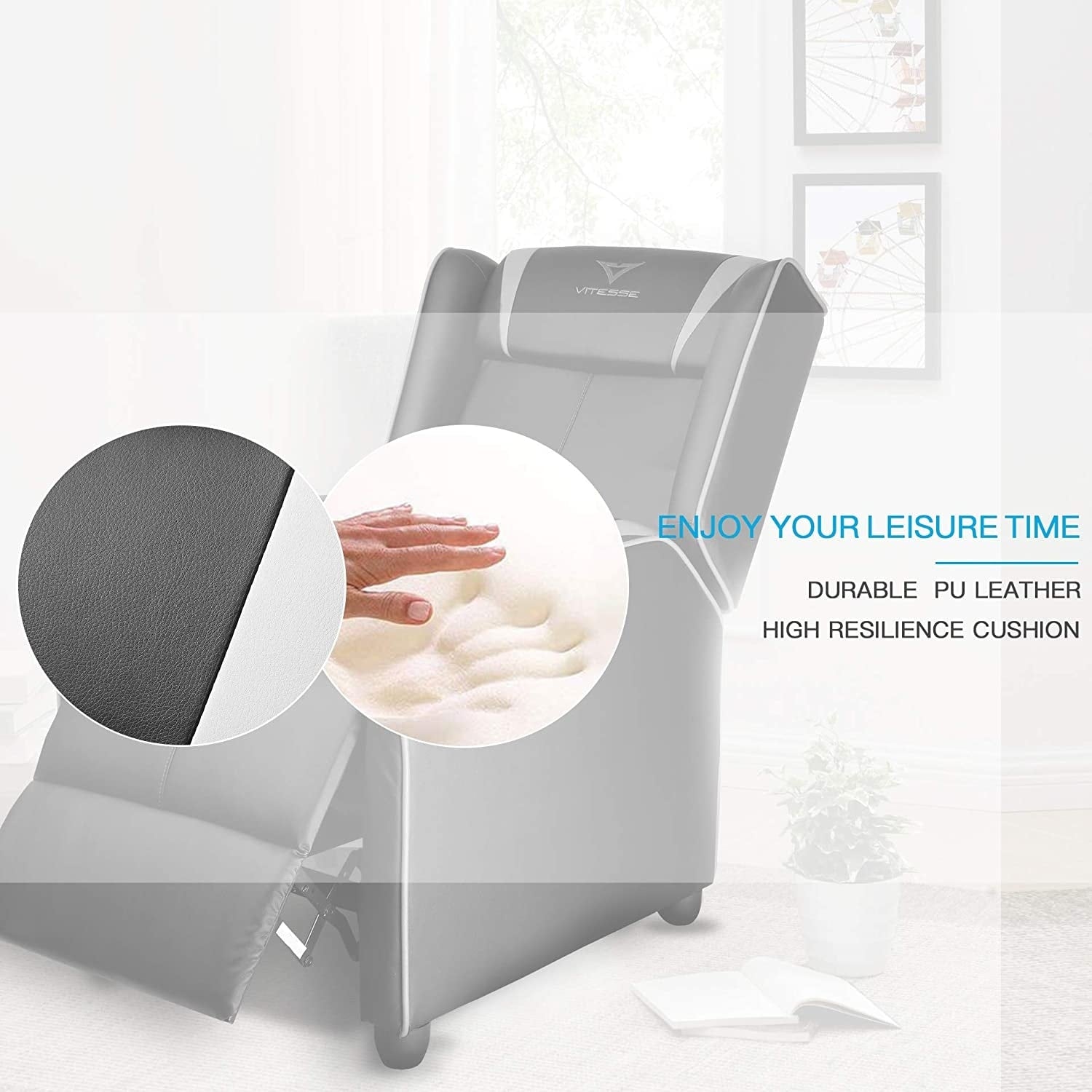 Fauteuil inclinable de jeu BOSSIN, style course, dossier haut, pour salon, cinéma