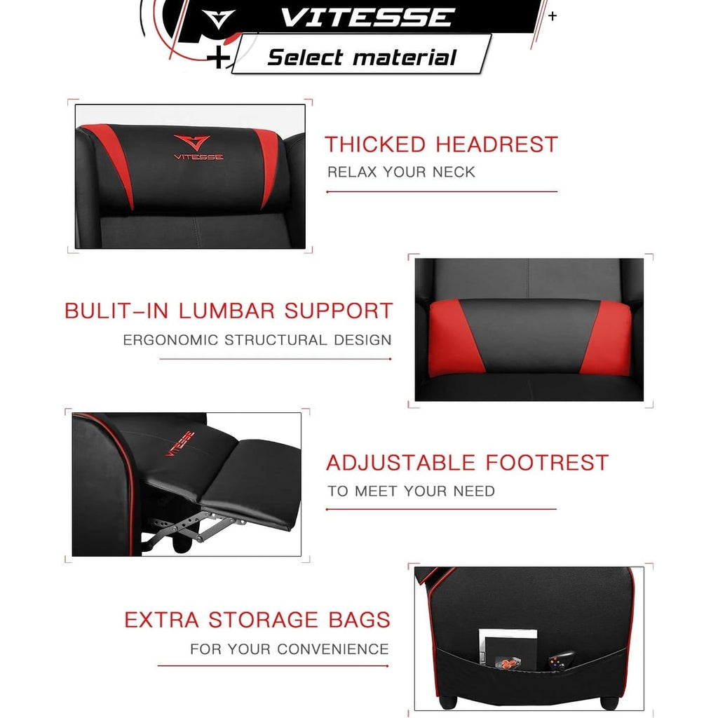 Fauteuil inclinable de jeu BOSSIN, style course, dossier haut, pour salon, cinéma