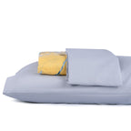 Parure de lit en coton jaune et gris à motif fleurs de cerisier Bahar