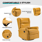 Chaise pivotante contemporaine pour chambre d'enfant Baksoho en similicuir avec base en métal par HULALA HOME