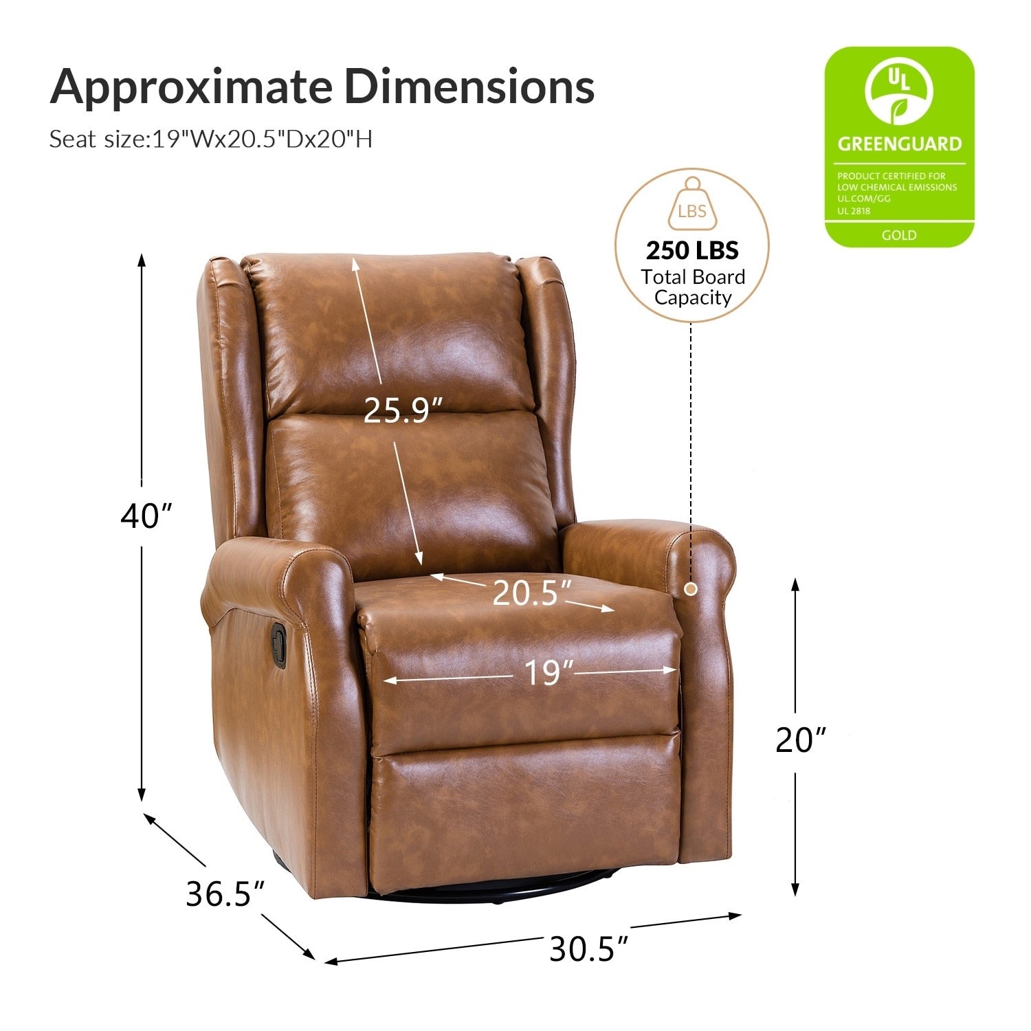 Chaise pivotante contemporaine pour chambre d'enfant Baksoho en similicuir avec base en métal par HULALA HOME