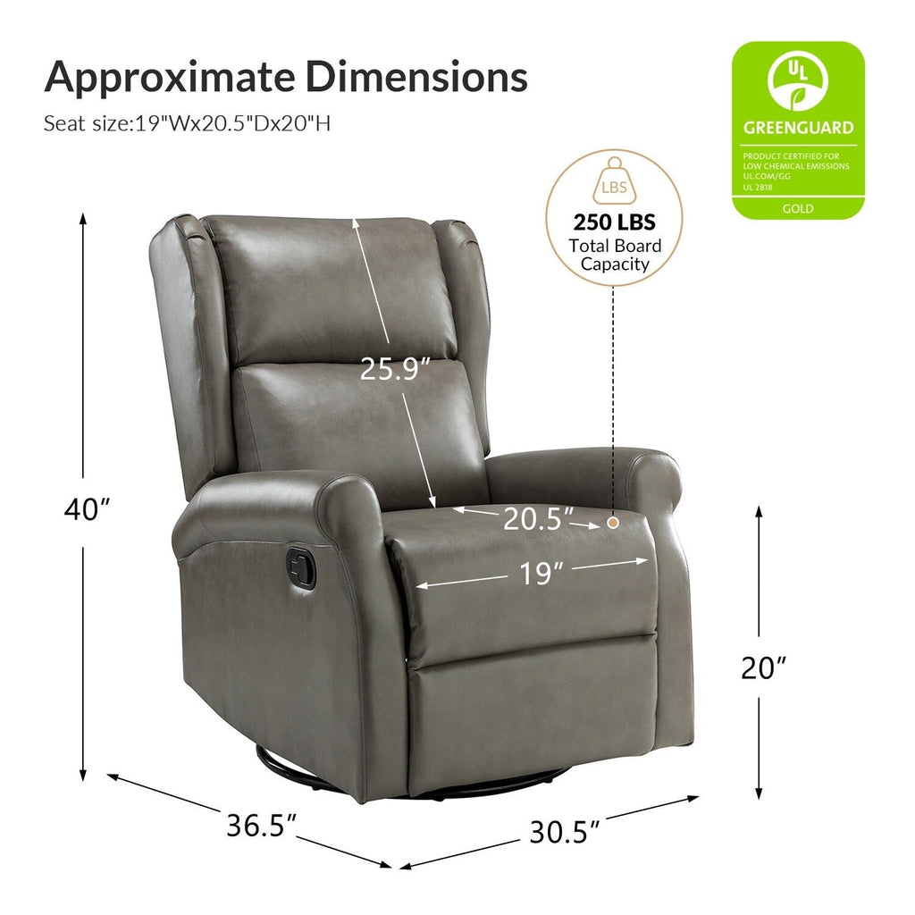 Chaise pivotante contemporaine pour chambre d'enfant Baksoho en similicuir avec base en métal par HULALA HOME