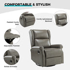 Chaise pivotante contemporaine pour chambre d'enfant Baksoho en similicuir avec base en métal par HULALA HOME