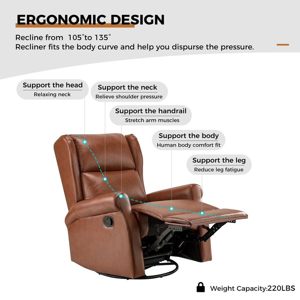 Chaise pivotante contemporaine pour chambre d'enfant Baksoho en similicuir avec base en métal par HULALA HOME