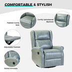 Chaise pivotante contemporaine pour chambre d'enfant Baksoho en similicuir avec base en métal par HULALA HOME