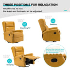 Chaise pivotante contemporaine pour chambre d'enfant Baksoho en similicuir avec base en métal par HULALA HOME