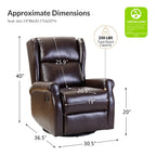 Chaise pivotante contemporaine pour chambre d'enfant Baksoho en similicuir avec base en métal par HULALA HOME