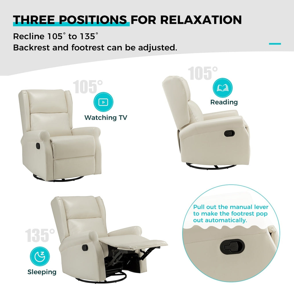 Chaise pivotante contemporaine pour chambre d'enfant Baksoho en similicuir avec base en métal par HULALA HOME