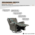 Chaise pivotante contemporaine pour chambre d'enfant Baksoho en similicuir avec base en métal par HULALA HOME