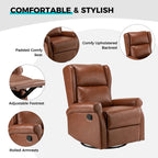 Chaise pivotante contemporaine pour chambre d'enfant Baksoho en similicuir avec base en métal par HULALA HOME