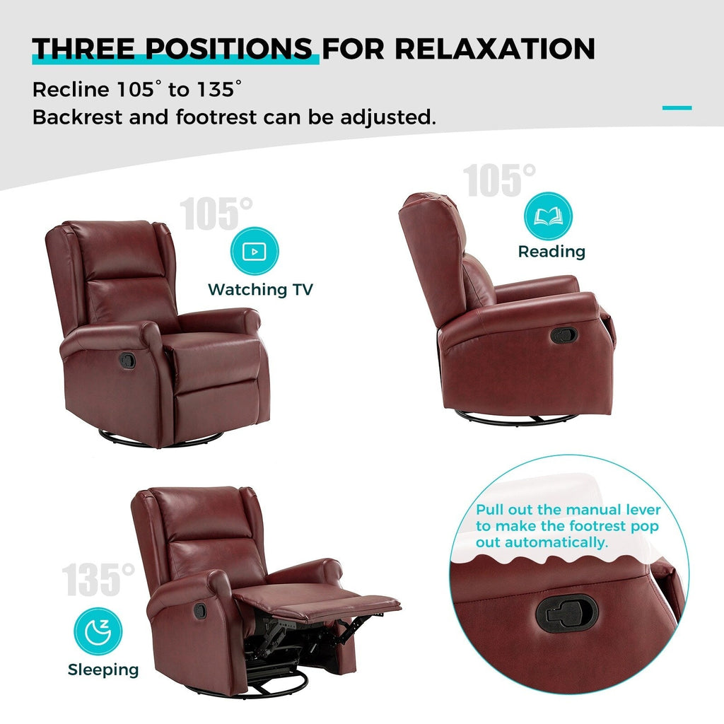 Chaise pivotante contemporaine pour chambre d'enfant Baksoho en similicuir avec base en métal par HULALA HOME