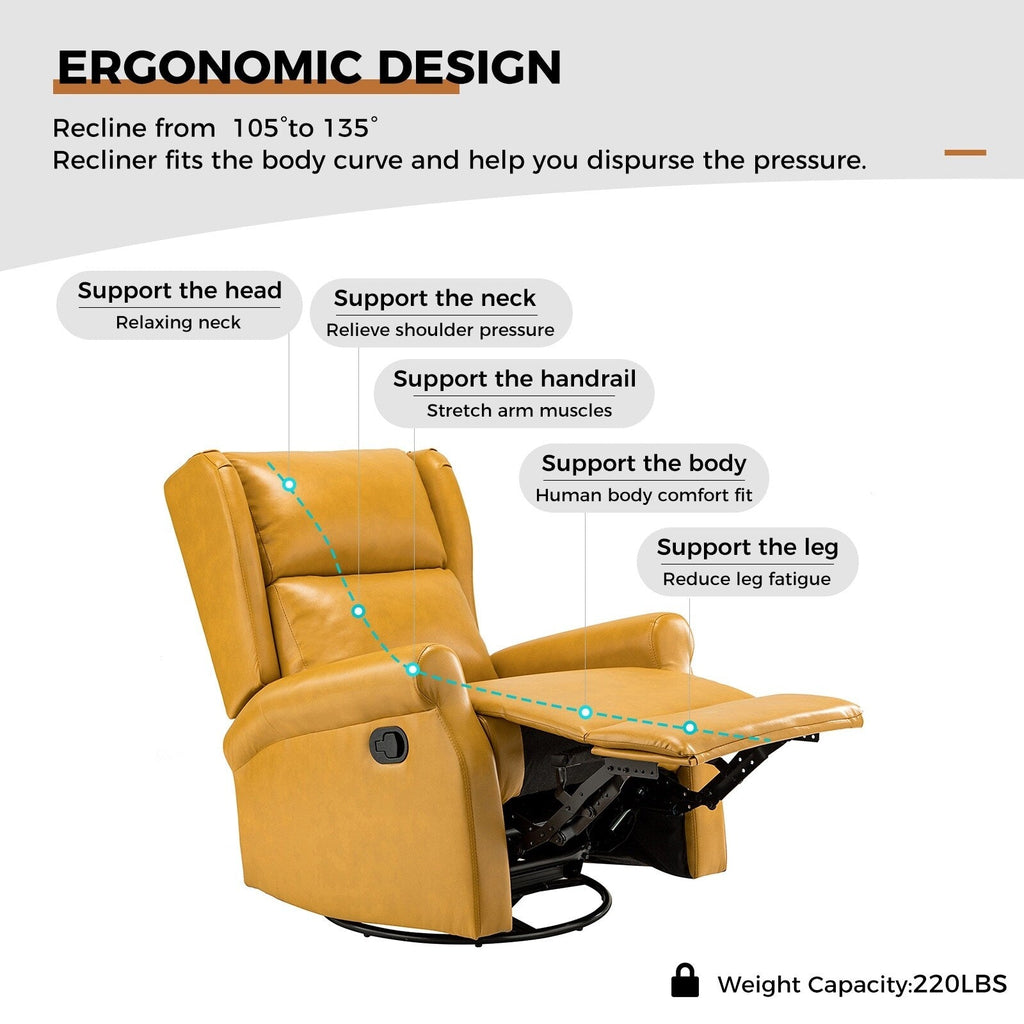 Chaise pivotante contemporaine pour chambre d'enfant Baksoho en similicuir avec base en métal par HULALA HOME