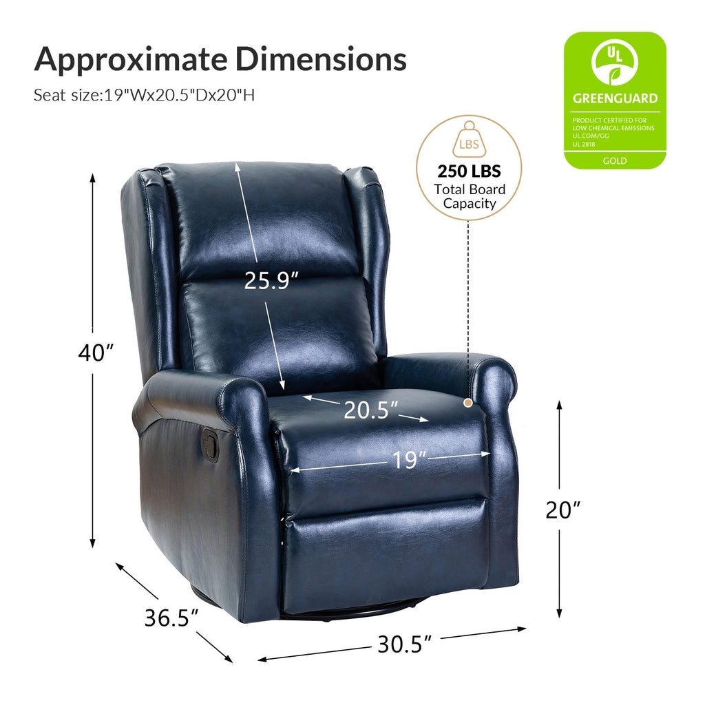 Chaise pivotante contemporaine pour chambre d'enfant Baksoho en similicuir avec base en métal par HULALA HOME