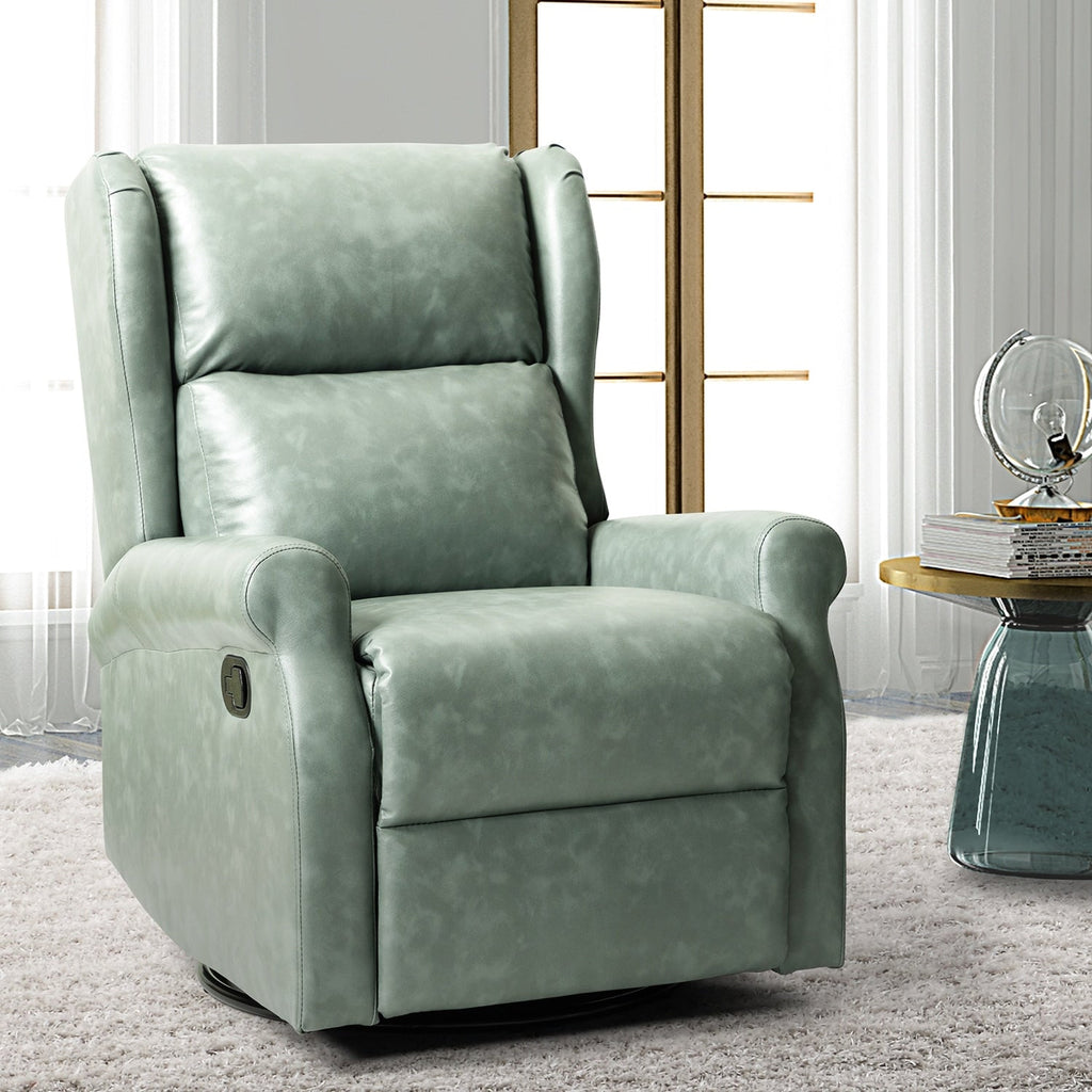 Chaise pivotante contemporaine pour chambre d'enfant Baksoho en similicuir avec base en métal par HULALA HOME