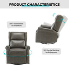 Chaise pivotante contemporaine pour chambre d'enfant Baksoho en similicuir avec base en métal par HULALA HOME