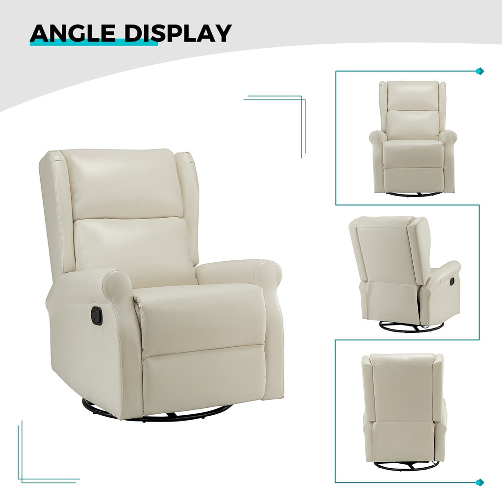 Chaise pivotante contemporaine pour chambre d'enfant Baksoho en similicuir avec base en métal par HULALA HOME