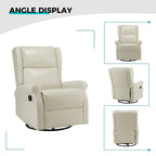 Chaise pivotante contemporaine pour chambre d'enfant Baksoho en similicuir avec base en métal par HULALA HOME