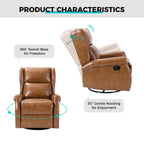 Chaise pivotante contemporaine pour chambre d'enfant Baksoho en similicuir avec base en métal par HULALA HOME