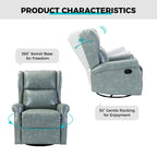 Chaise pivotante contemporaine pour chambre d'enfant Baksoho en similicuir avec base en métal par HULALA HOME